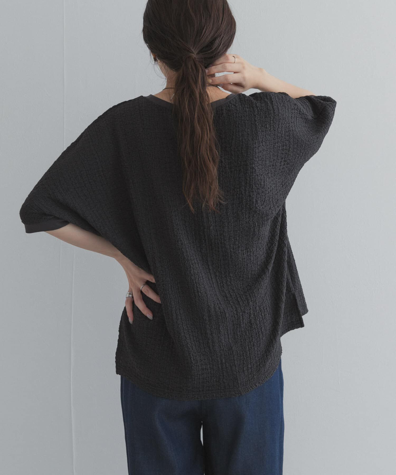 URBAN RESEARCH DOORS「ワッシャーカットドルマンプルオーバー」|Tシャツ・カットソー|