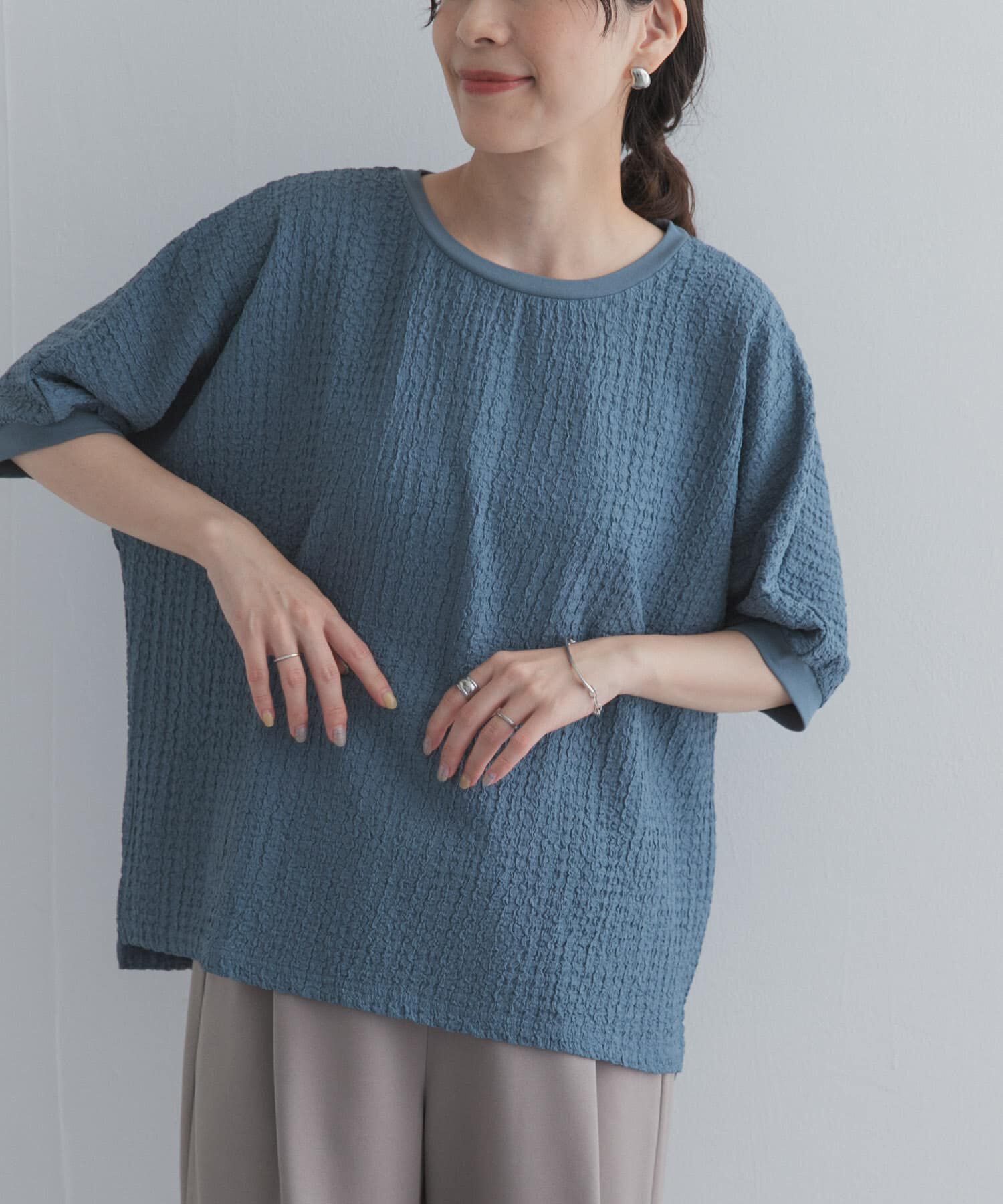 URBAN RESEARCH DOORS「ワッシャーカットドルマンプルオーバー」|Tシャツ・カットソー|