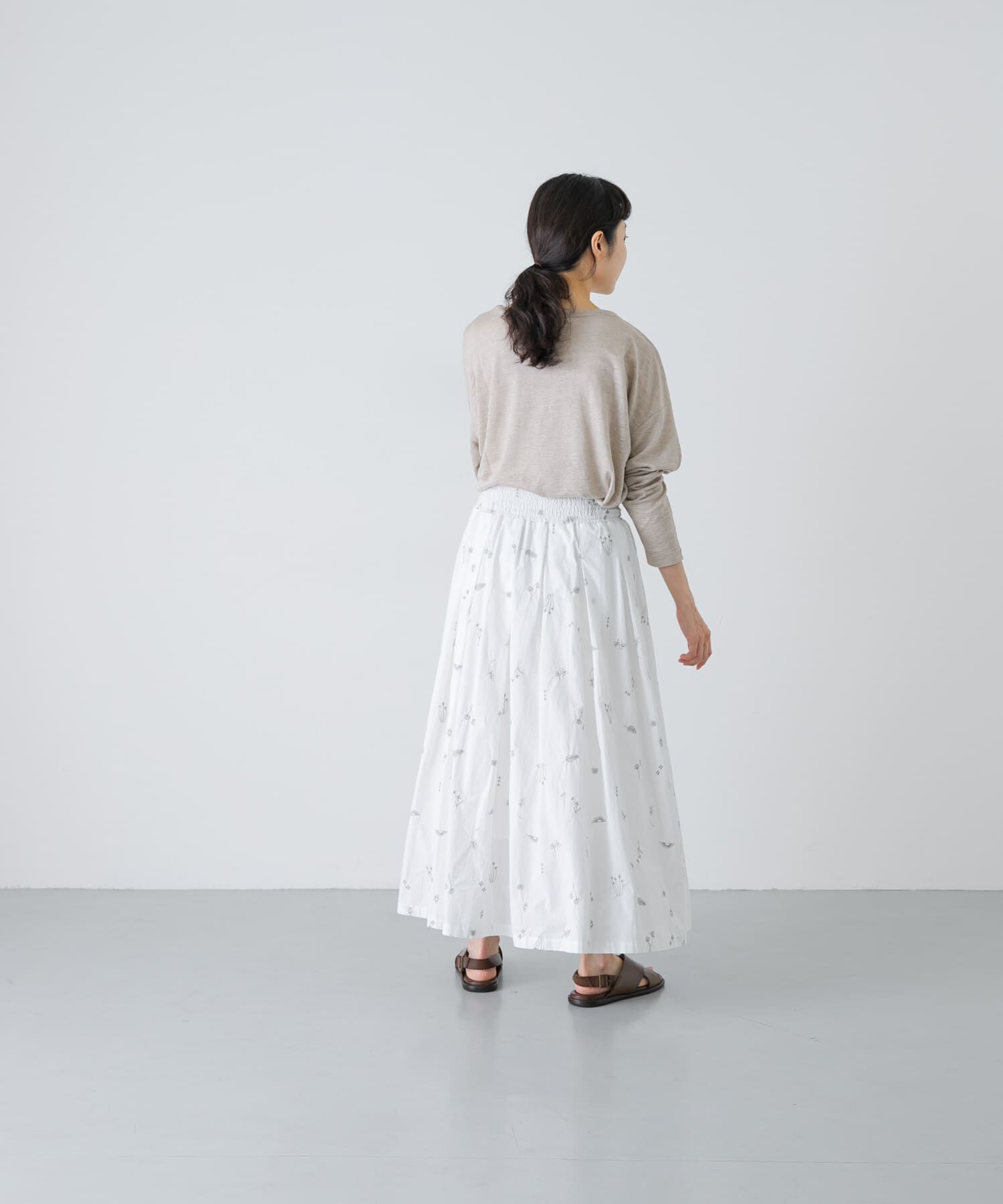 かぐれ「リネンボートネックカットソー」|Tシャツ・カットソー|