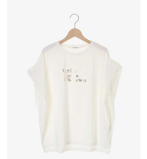  「《WEB限定アイテム》ショルダータック箔プリントTシャツ」|Tシャツ・カットソー|