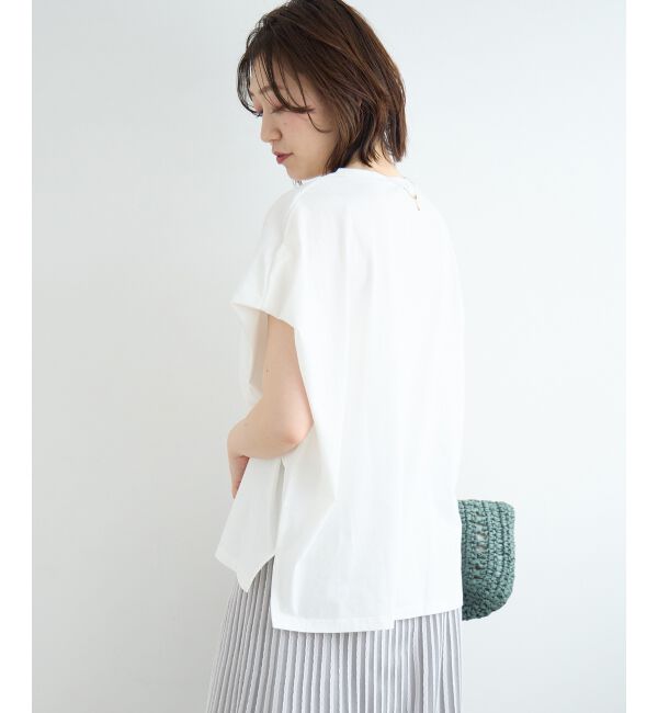  「《WEB限定アイテム》ショルダータック箔プリントTシャツ」|Tシャツ・カットソー|