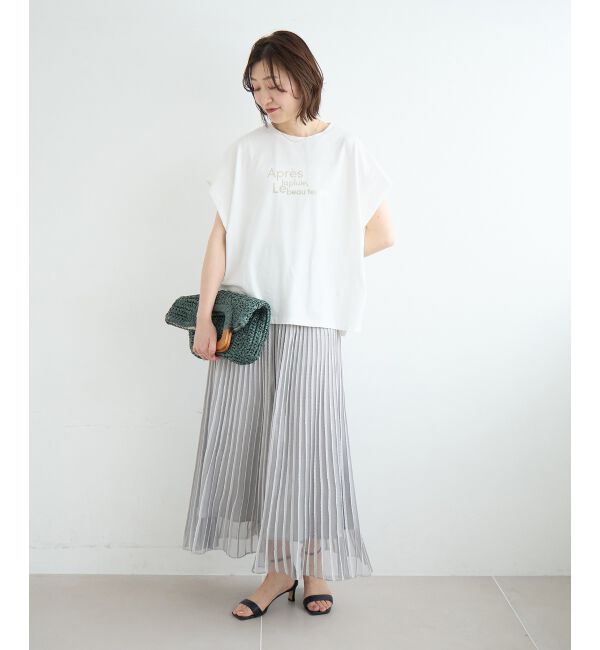 「《WEB限定アイテム》ショルダータック箔プリントTシャツ」|Tシャツ・カットソー|