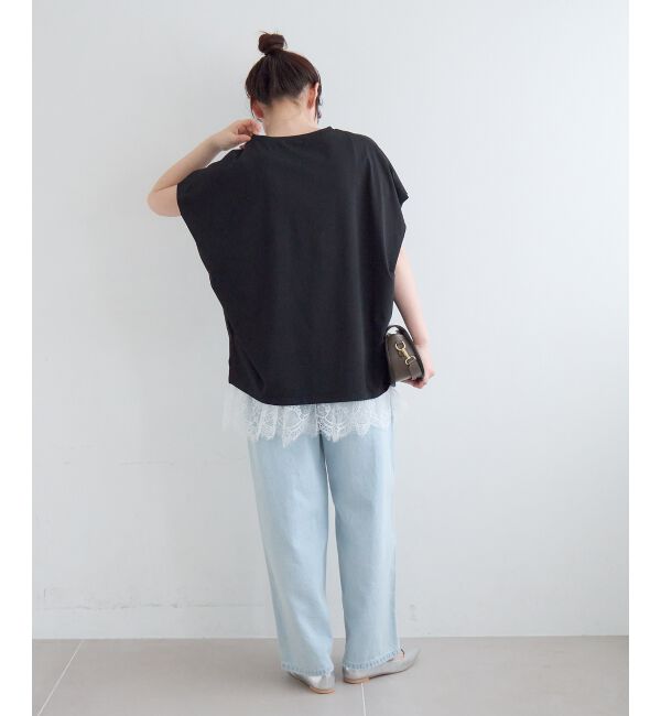  「《WEB限定アイテム》ショルダータック箔プリントTシャツ」|Tシャツ・カットソー|