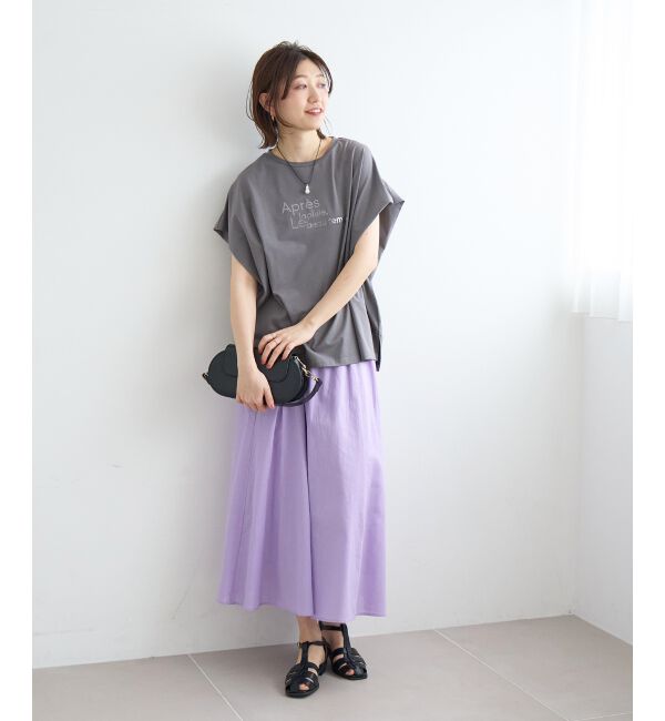  「《WEB限定アイテム》ショルダータック箔プリントTシャツ」|Tシャツ・カットソー|