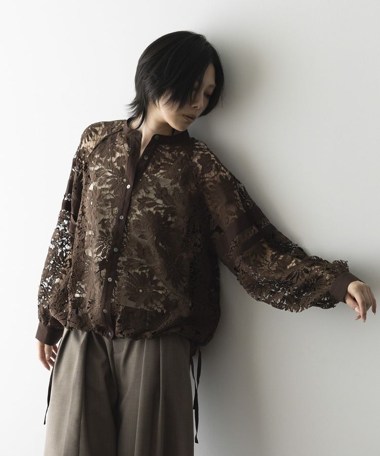 GARAGE OF GOOD CLOTHING「ライン入レースブラウス4」|シャツ・ブラウス|