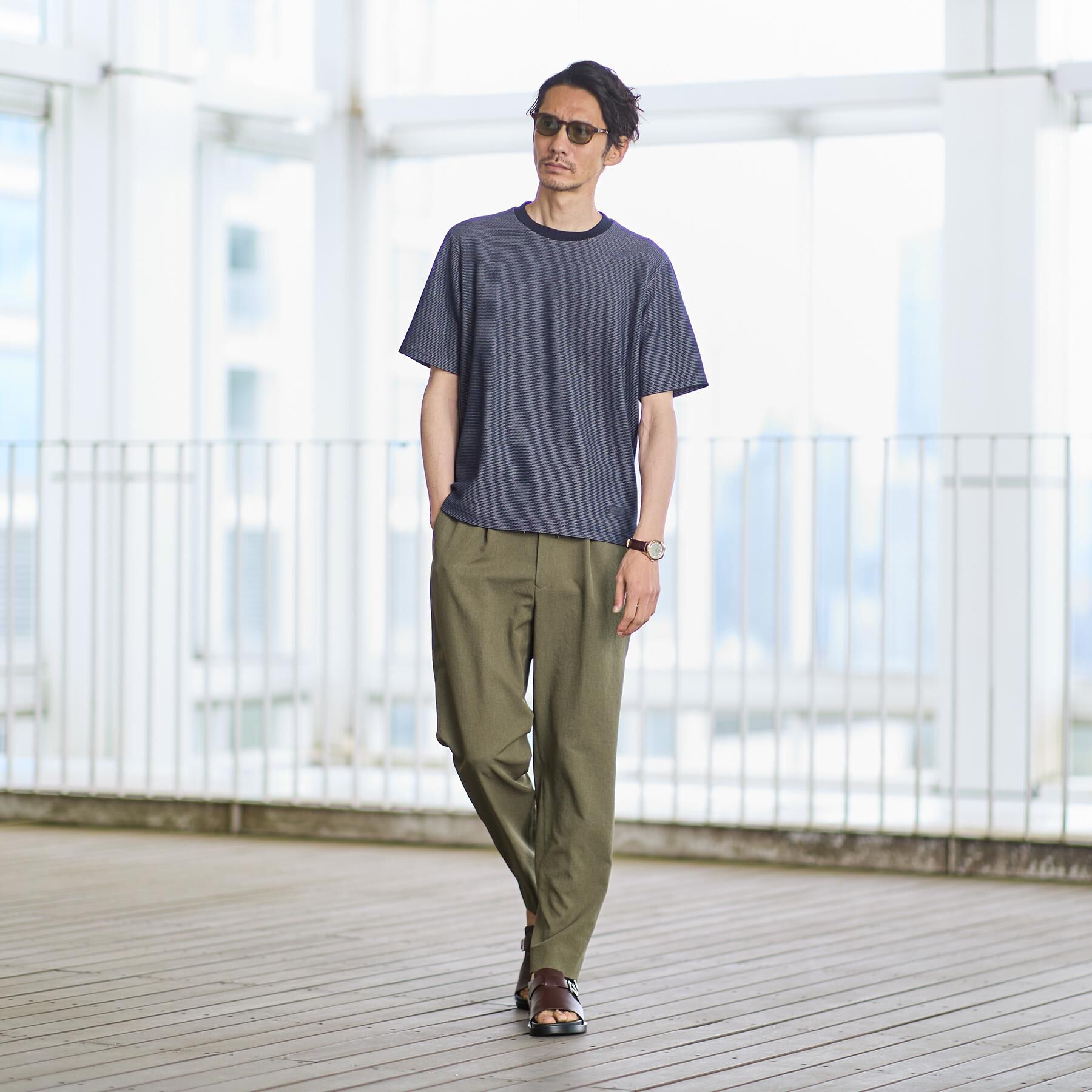 TAKEO KIKUCHI「【抗菌防臭】メランジ クルーネック プルオーバー」|Tシャツ・カットソー|