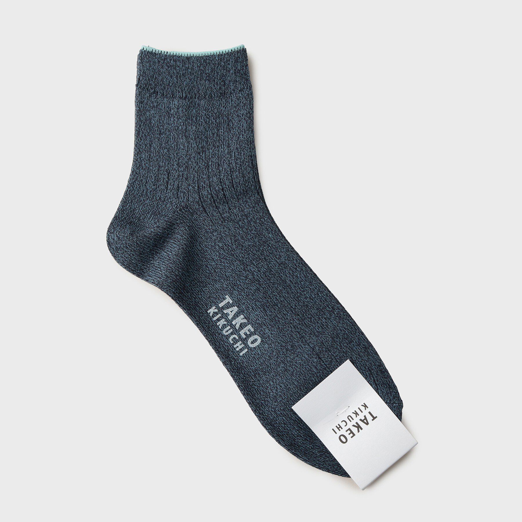 TAKEO KIKUCHI「ワンストローク刺繍ショートリブソックス」|ソックス|