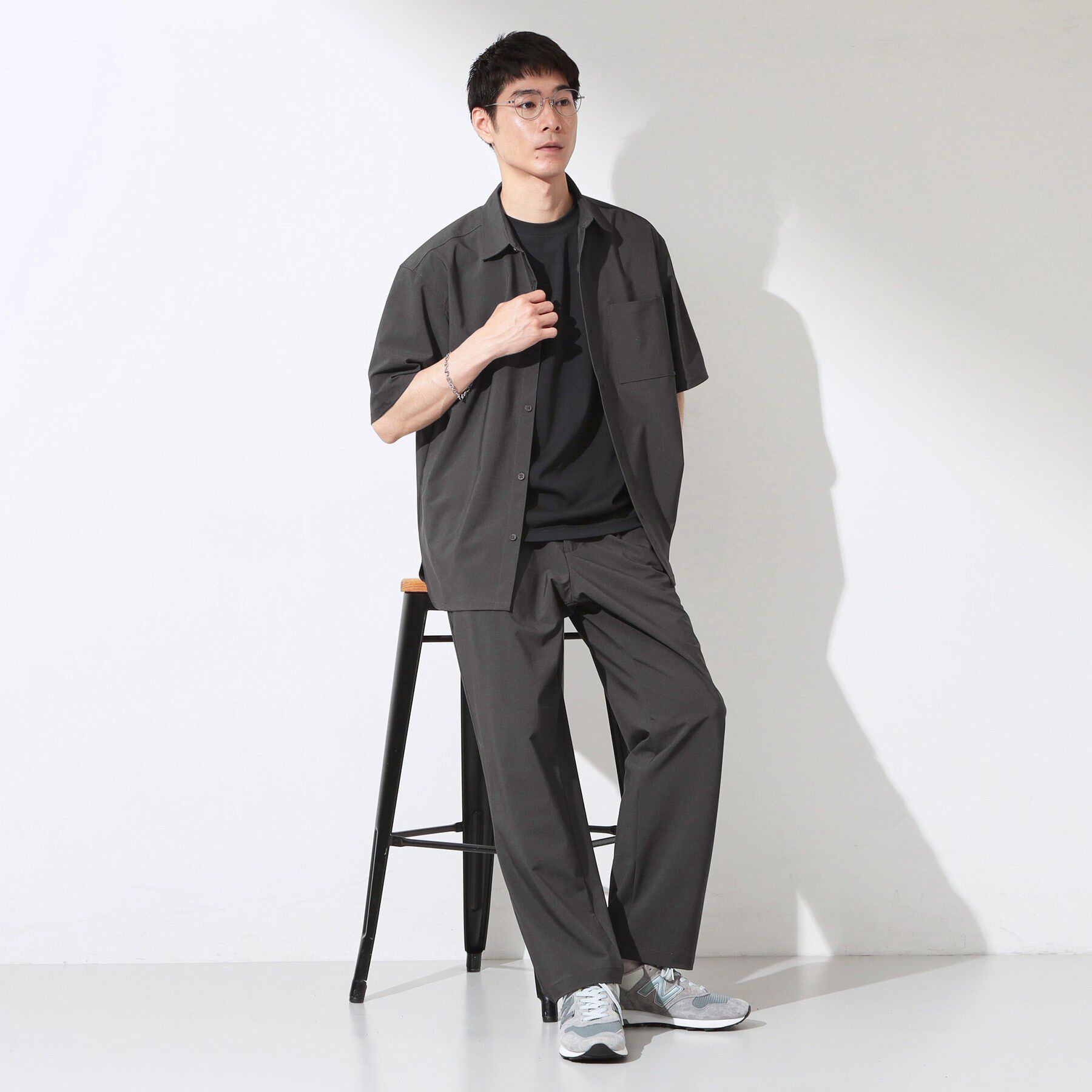 THE SHOP TK「クールウェザー 半袖シャツ 接触冷感／吸水速乾／洗濯機OK／セットアップ可」|シャツ・ブラウス|