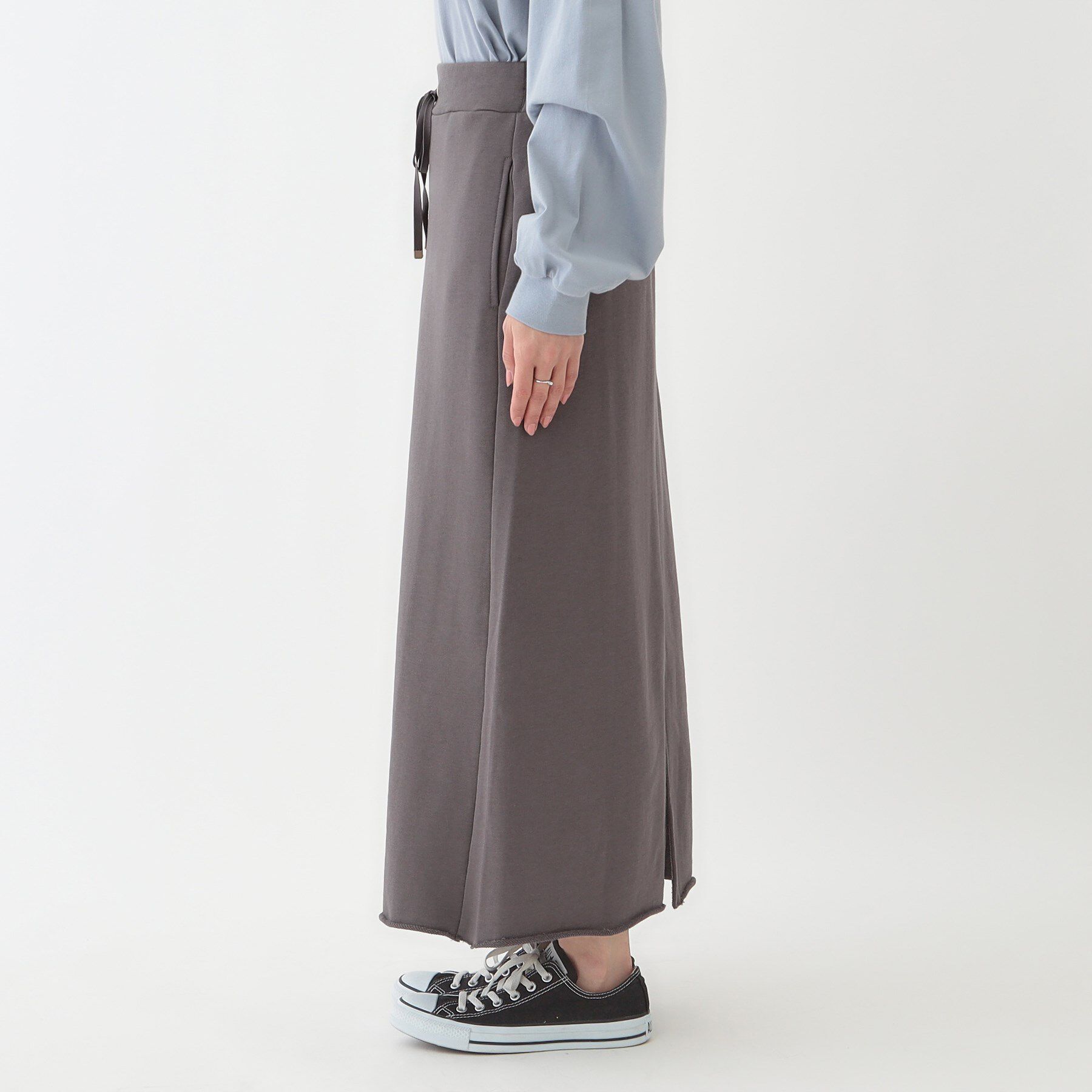 SHOO･LA･RUE「カジュアルスタイルに 裏毛Aラインスカート」|スカート|