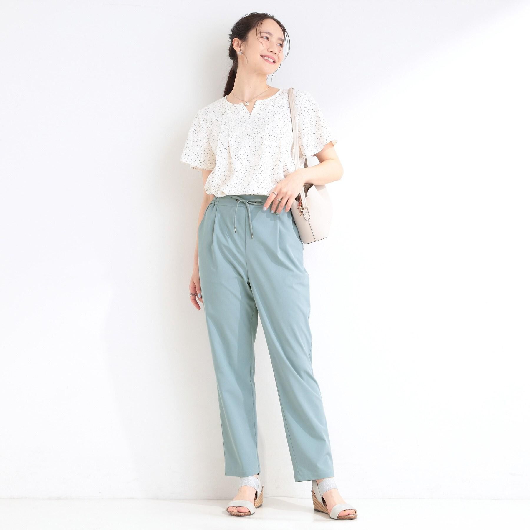 SHOO･LA･RUE「【ひんやり/UV/セットアップ可】洗濯後しわになりにくい スキッパーブラウス」|シャツ・ブラウス|