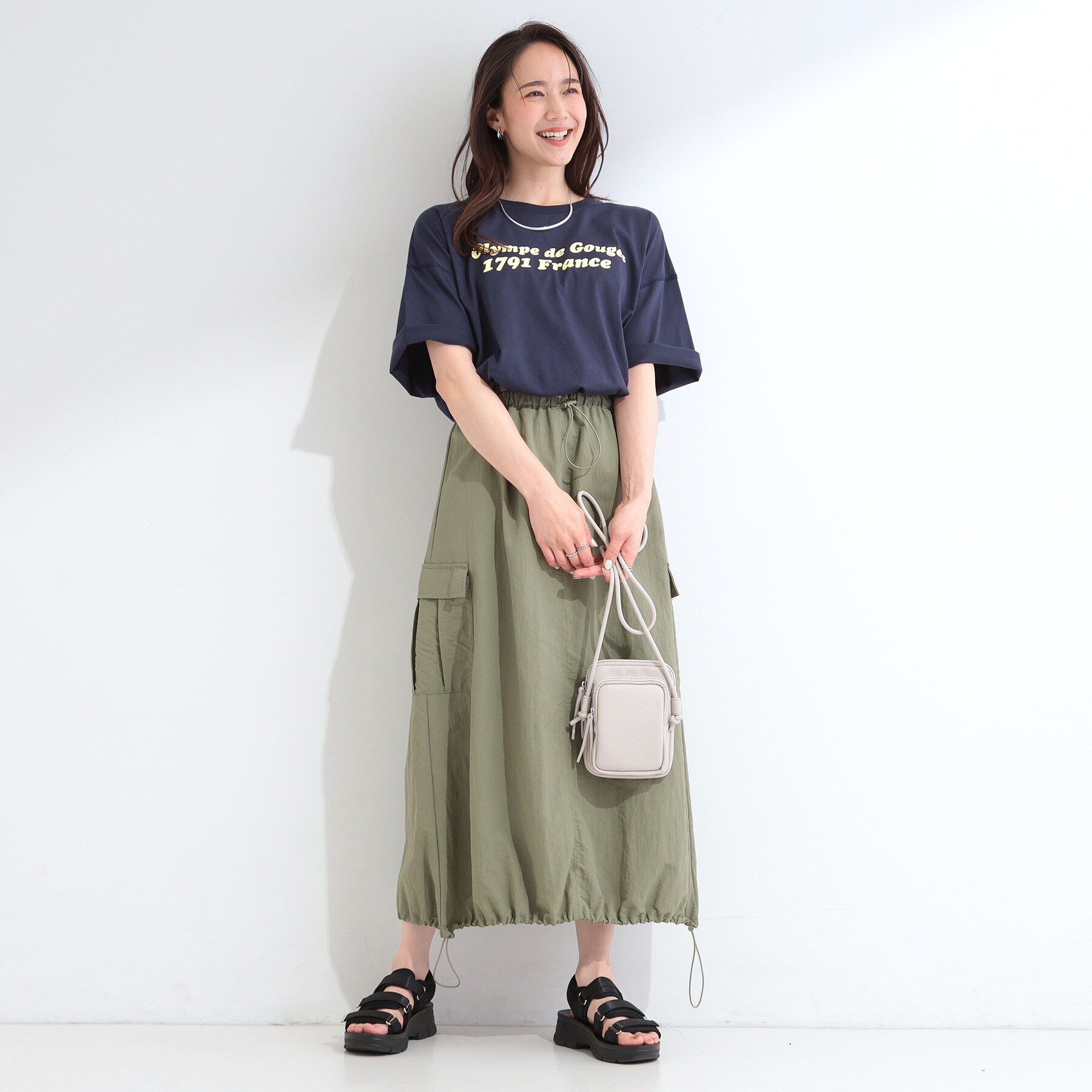 SHOO･LA･RUE「【ひんやり】ゆるっと体型カバー BIGアソートTシャツ」|Tシャツ・カットソー|