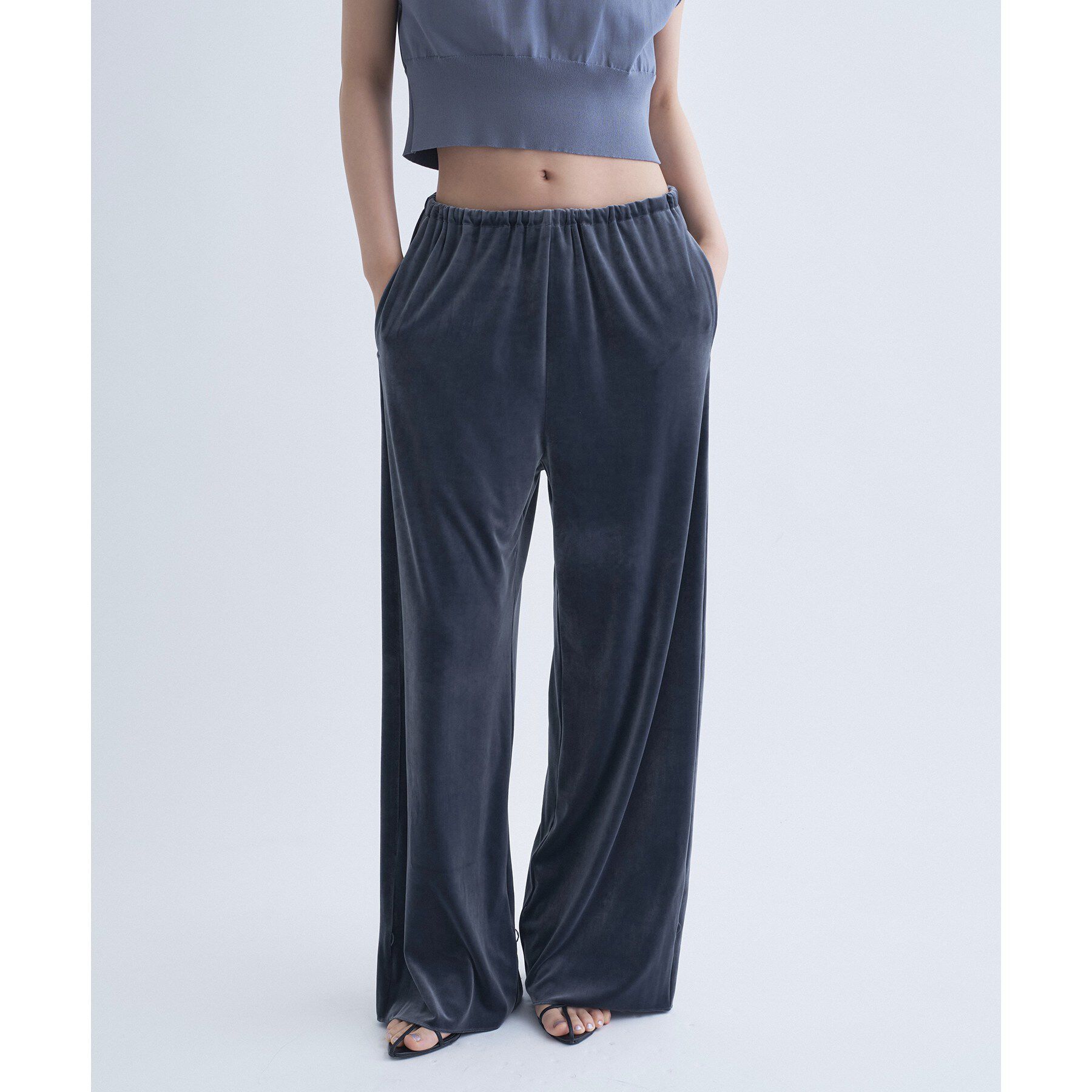 CODE A「velour easy pants」|その他|グレー(012)