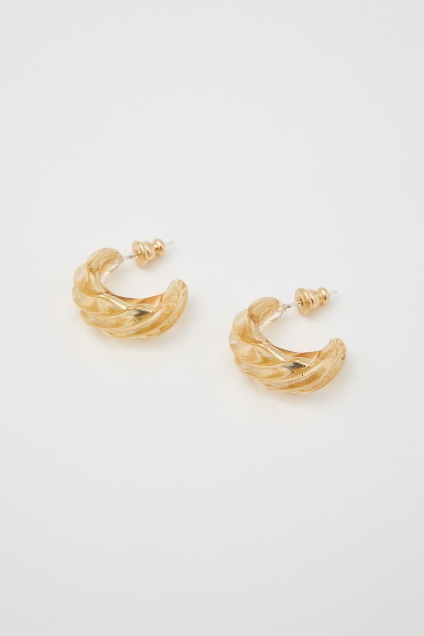 rienda「クリアコンビフープピアス」|ピアス|