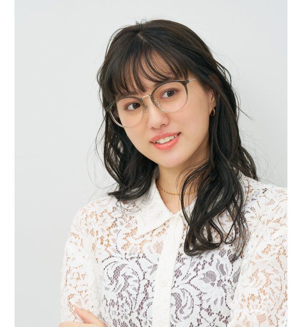  「ボストン型 メガネ｜TR&times;チタン 軽量素材 柔軟性  伊達メガネ 大人可愛い  レンズ交換券付」|メガネ|グリーン