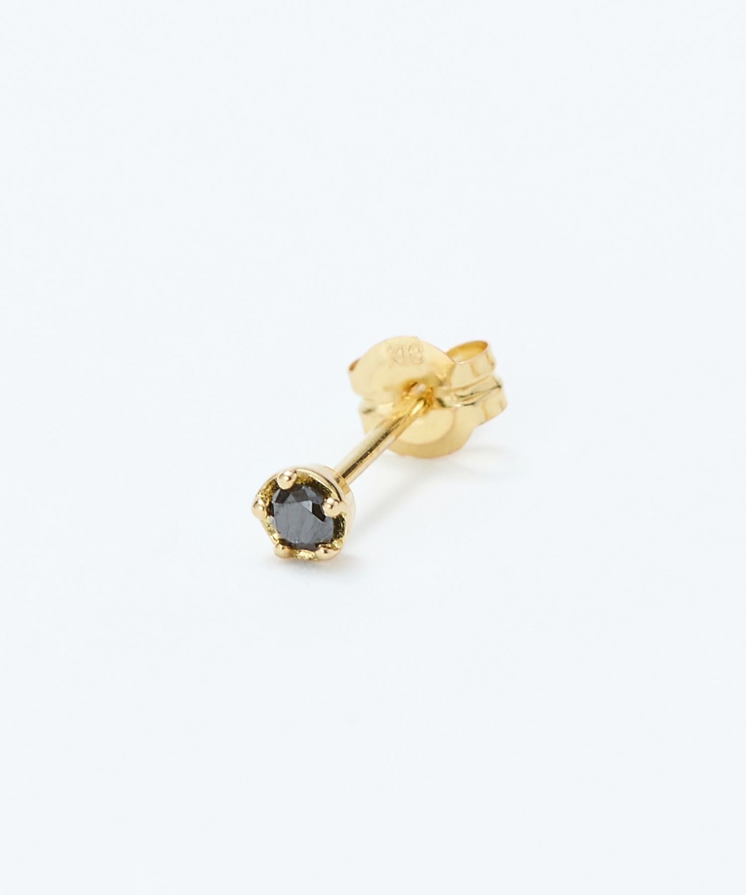 JUPITER「【K18】ブラックダイヤピアス/片耳/金属アレルギー対応」|ピアス|