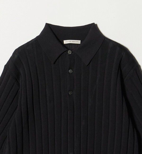 UNITED ARROWS「シャーリーカーン ワイドリブ ニットポロシャツ」|ポロシャツ|