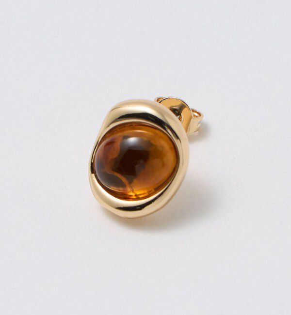 UNITED ARROWS green label relaxing「オーバルマーブル＆メタルフレーム ピアス」|ピアス|