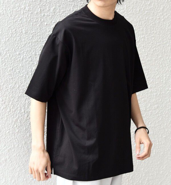 SHIPS any「SHIPS any:〈遮熱〉SOLAMENT(R) クルーネック リラックス Tシャツ◇」|Tシャツ・カットソー|ブラック