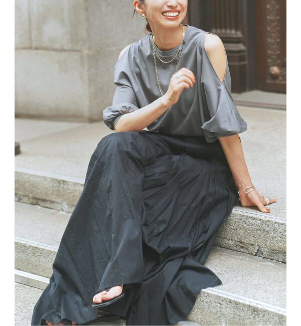 VERMEIL par iena「《追加》ショールスリットカットソー」|Tシャツ・カットソー|