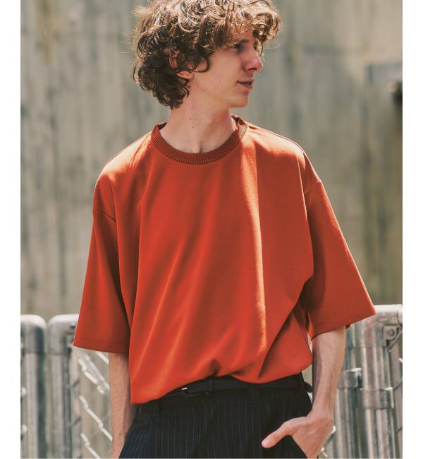 417 EDIFICE「ネックジャカード クールタッチTシャツ」|Tシャツ・カットソー|