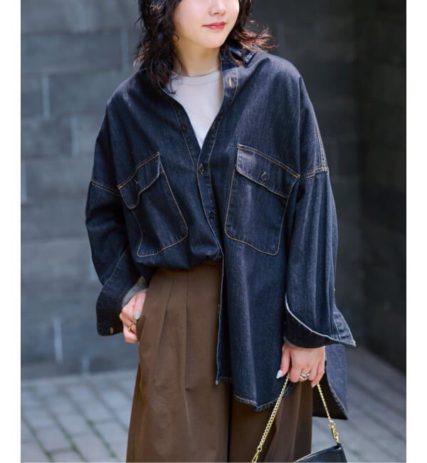 JOURNAL STANDARD relume「《追加》【LANCER/ランサー】デニムビッグシャツ」|シャツ・ブラウス|