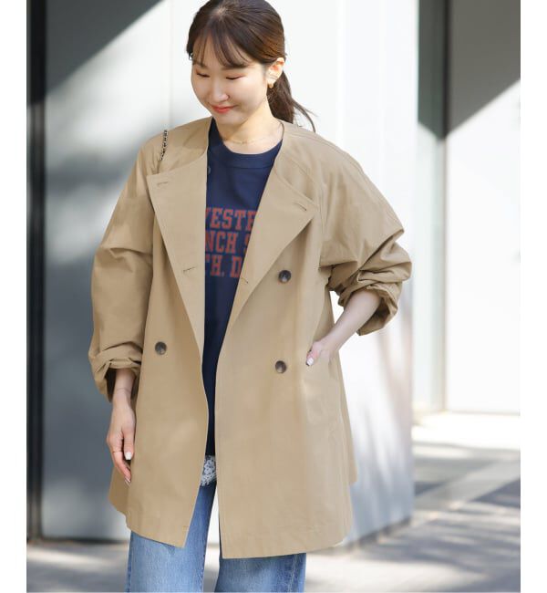 JOURNAL STANDARD relume「［洗濯機洗い可］ノーカラートレンチコート」|トレンチコート|