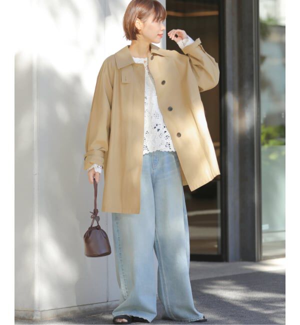 JOURNAL STANDARD relume「《追加》［26SS新作］コットンナイロンAラインステンコート」|ステンカラーコート|