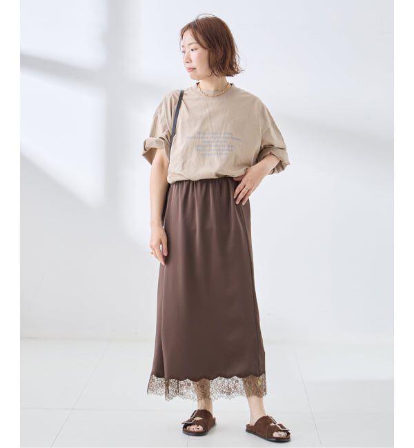 journal standard L'essage「サテンレーススカート」|スカート|