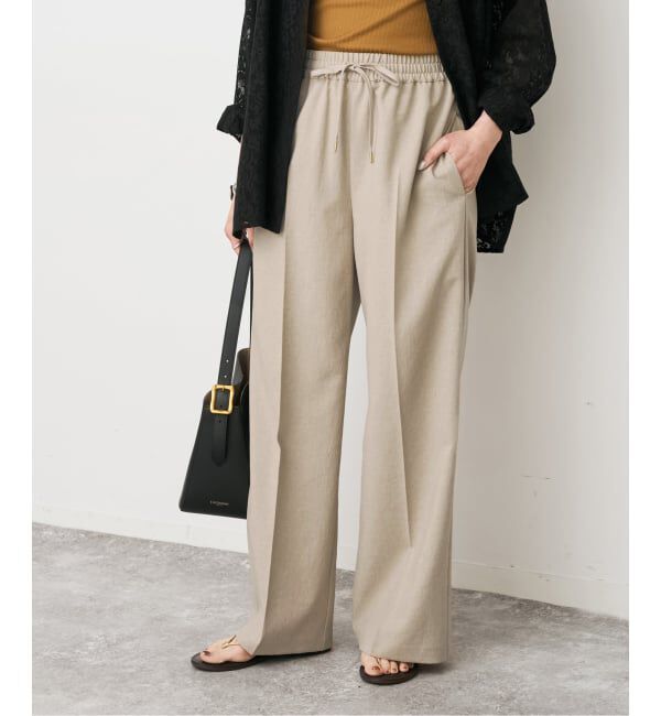 Spick and Span「《手洗い可 / 追加2》PEウォッシャブルイージースラックスパンツ」|スラックス|