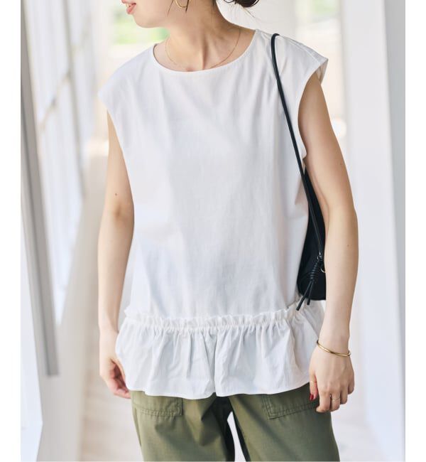 Spick and Span「裾フリルフレンチスリーブプルオーバー」|Tシャツ・カットソー|