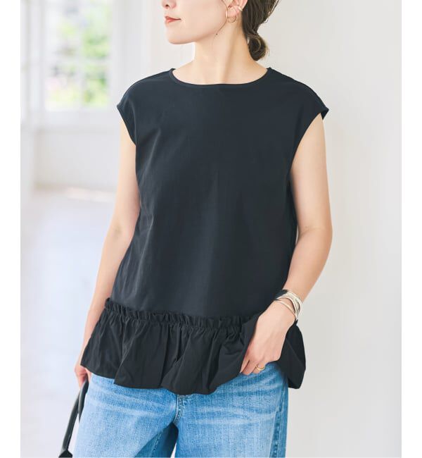 Spick and Span「裾フリルフレンチスリーブプルオーバー」|Tシャツ・カットソー|