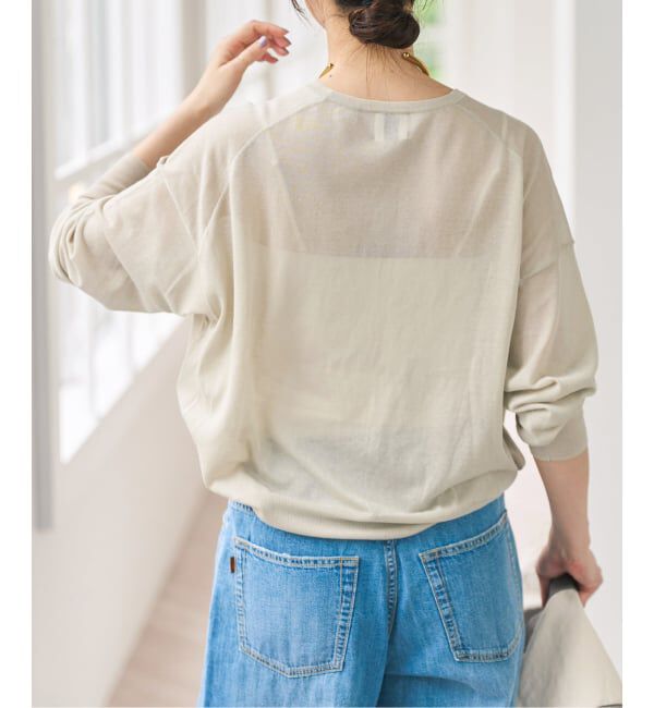 Spick and Span「《追加》ウォッシャブルシアークルーカーディガン」|カーディガン|