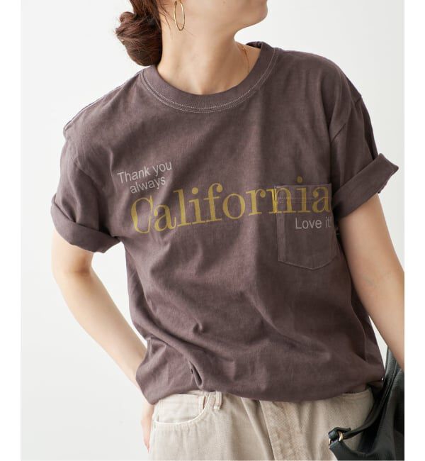 Spick and Span「《予約》melple / メイプル Pasadena Pocket S/S (Thank you al」|Tシャツ・カットソー|ブラウン