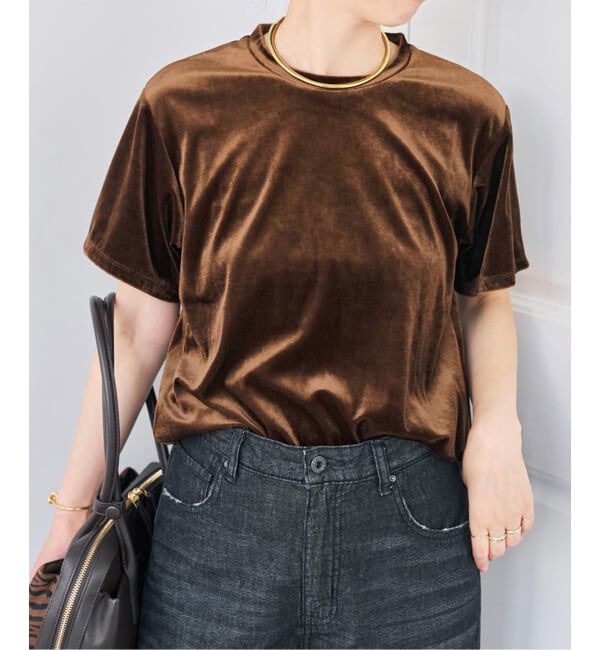 Spick and Span「《予約》TA / PEベロアTシャツ」|Tシャツ・カットソー|