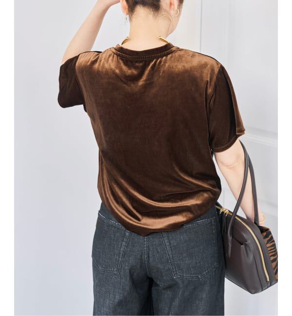 Spick and Span「《予約》TA / PEベロアTシャツ」|Tシャツ・カットソー|