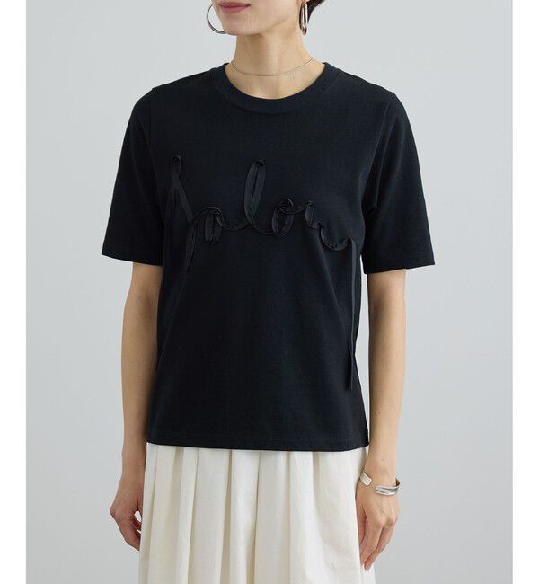 SALON adam et rope'「テープ刺繍コンパクトTシャツ」|Tシャツ・カットソー|
