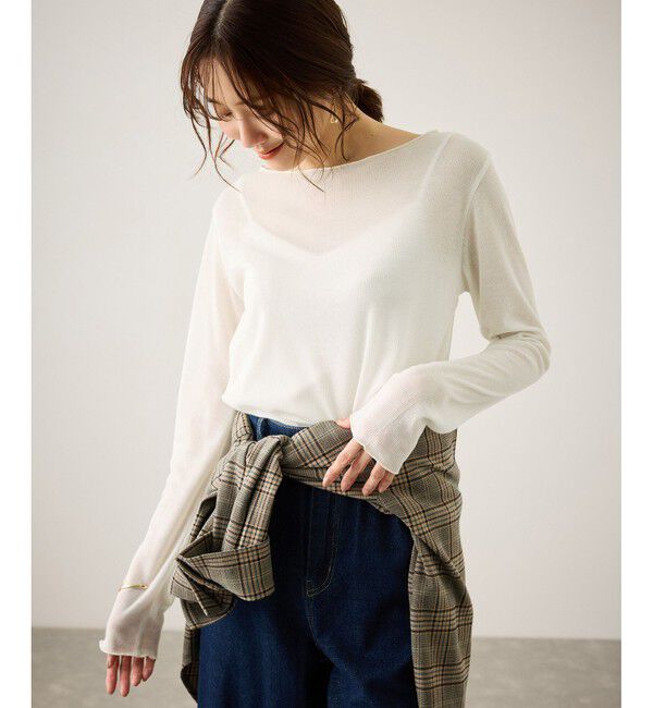 Rope&rsquo;Picnic「ラメシアーリブカットソー」|Tシャツ・カットソー|
