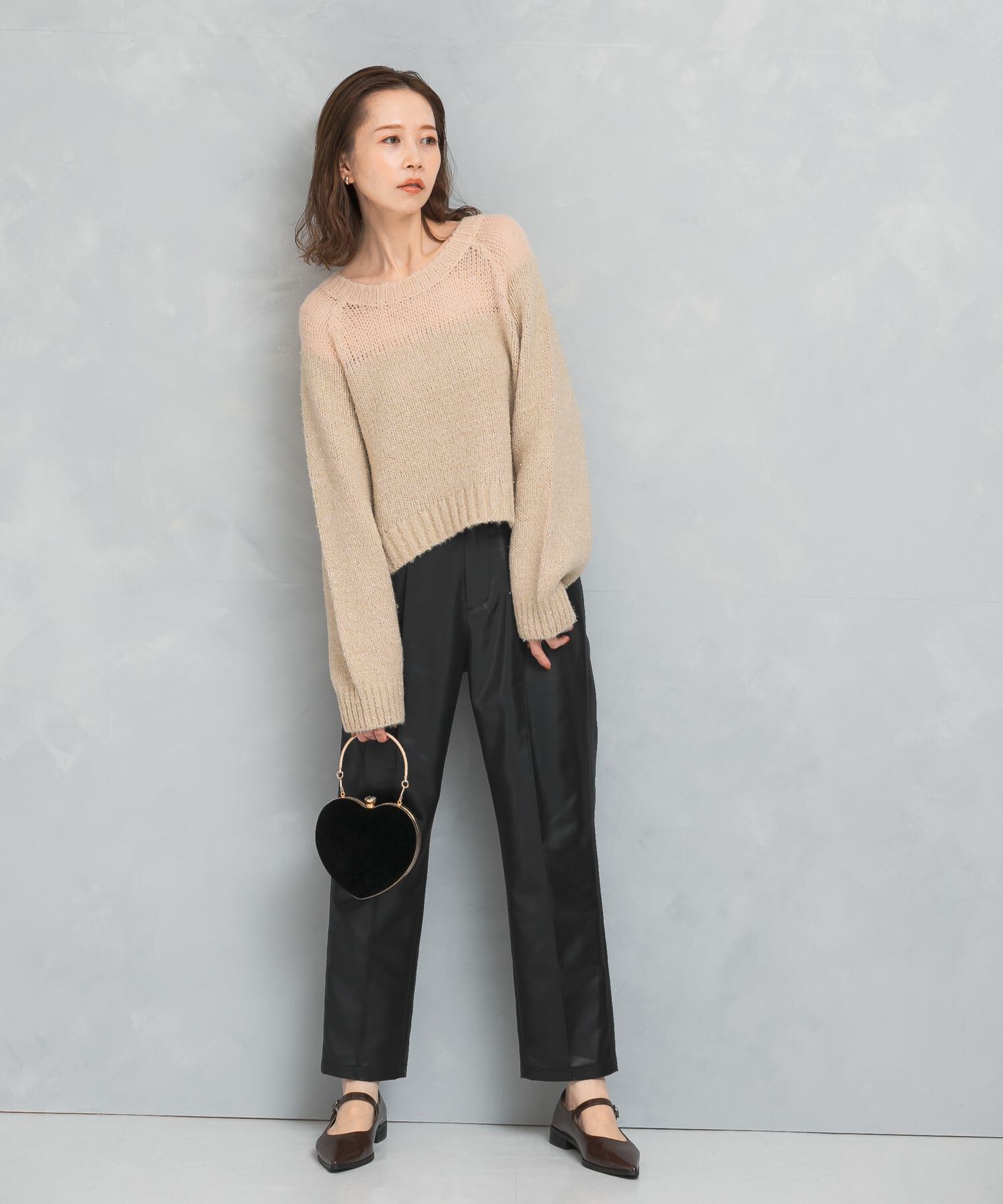 URBAN RESEARCH ROSSO「『WEB限定』ドッキングラメニット」|ニット・セーター|