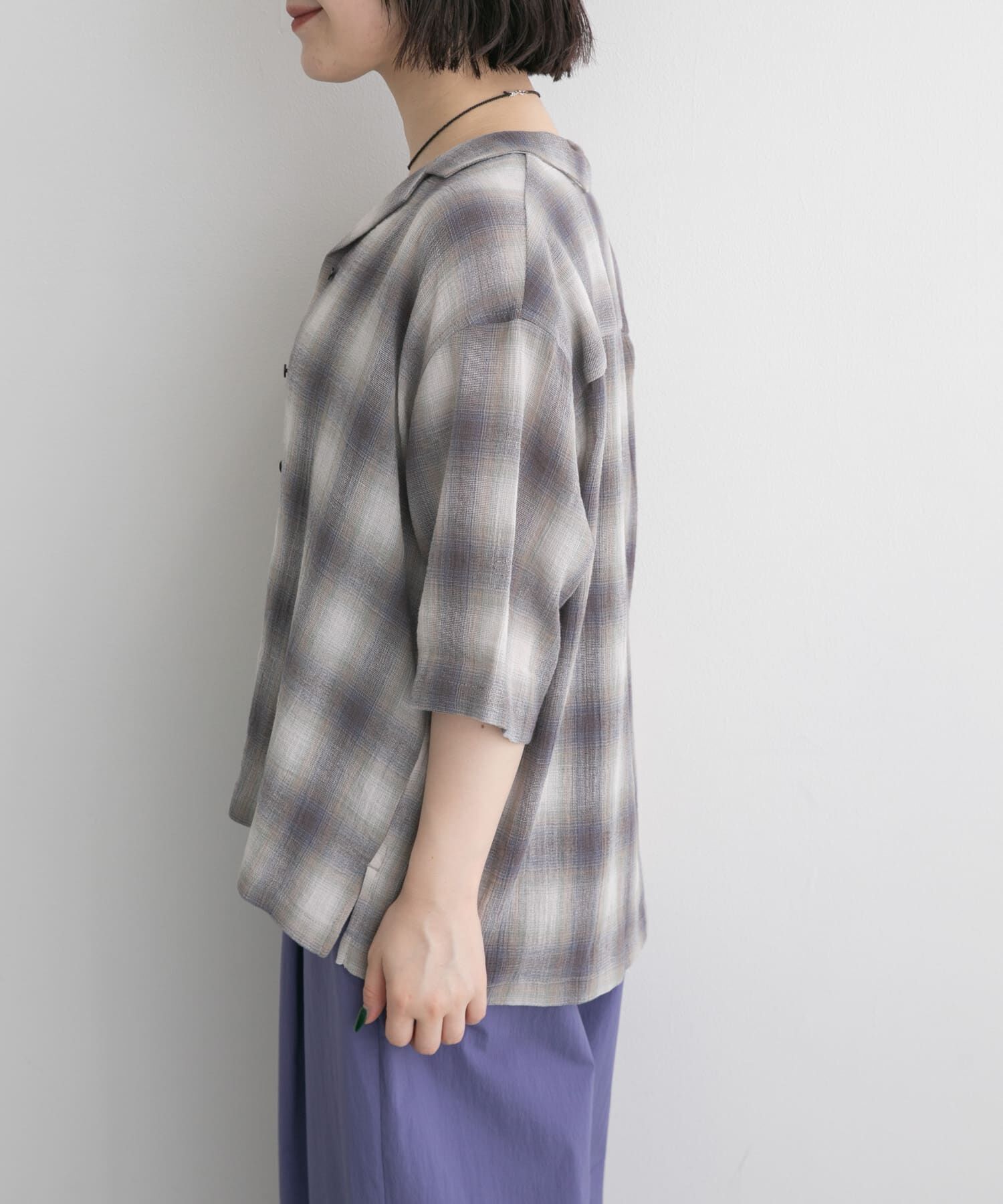 URBAN RESEARCH DOORS「FORK&SPOON　メッシュチェックシャツ」|シャツ・ブラウス|
