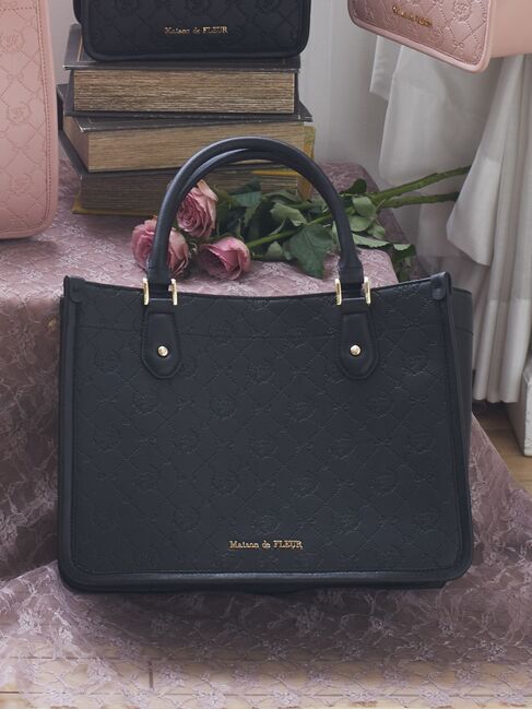 Maison de FLEUR「モノグラムトートバッグ」|トートバッグ|ブラック