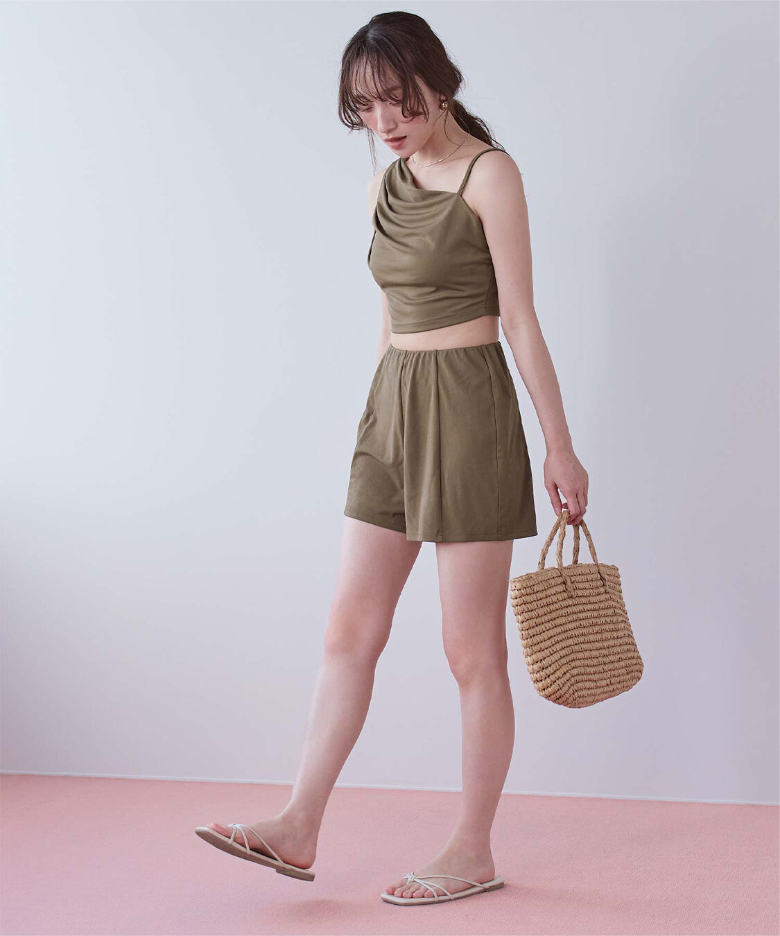 SEA DRESS「ショートパンツ付タックビキニ」|ビキニ|