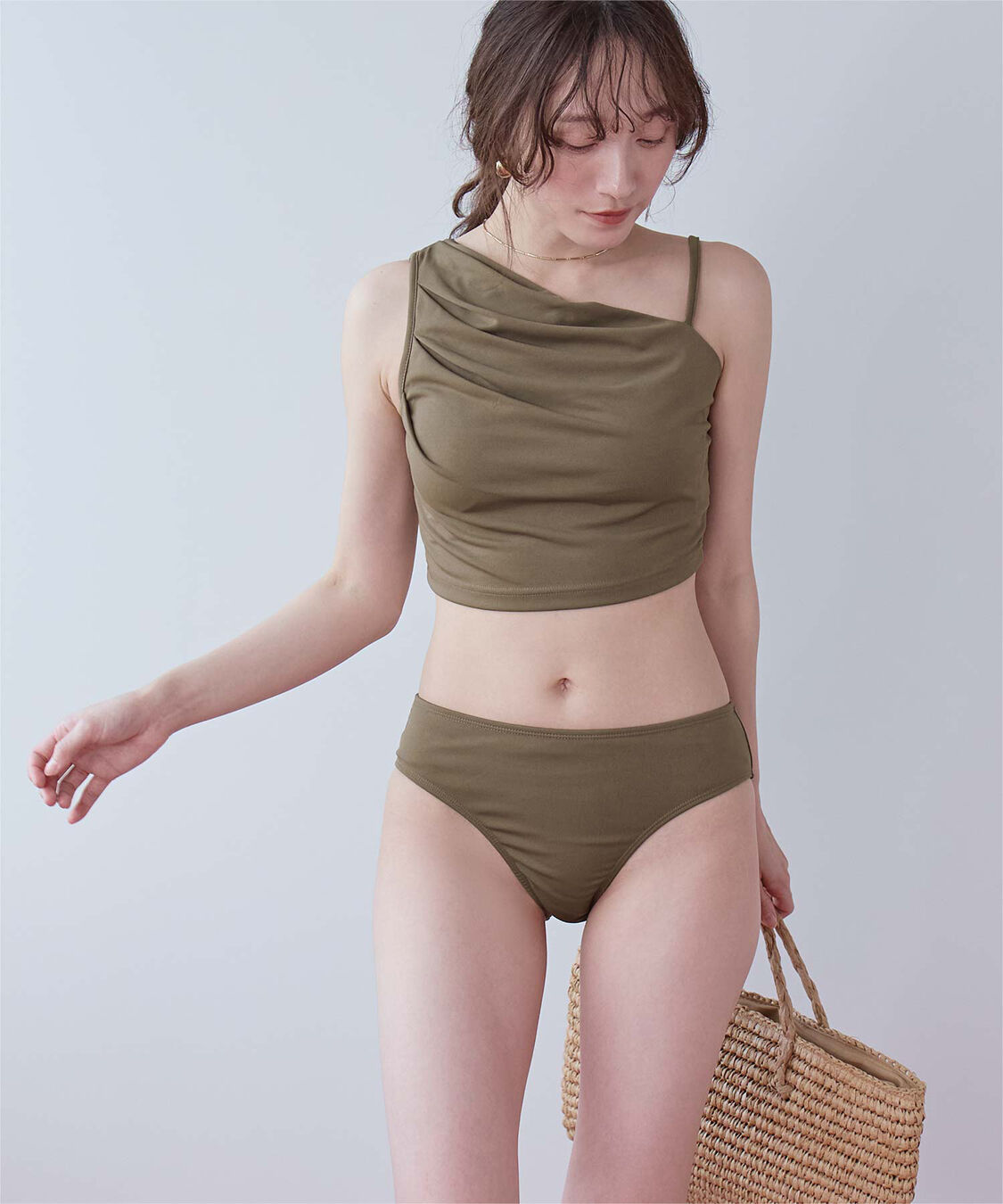 SEA DRESS「ショートパンツ付タックビキニ」|ビキニ|