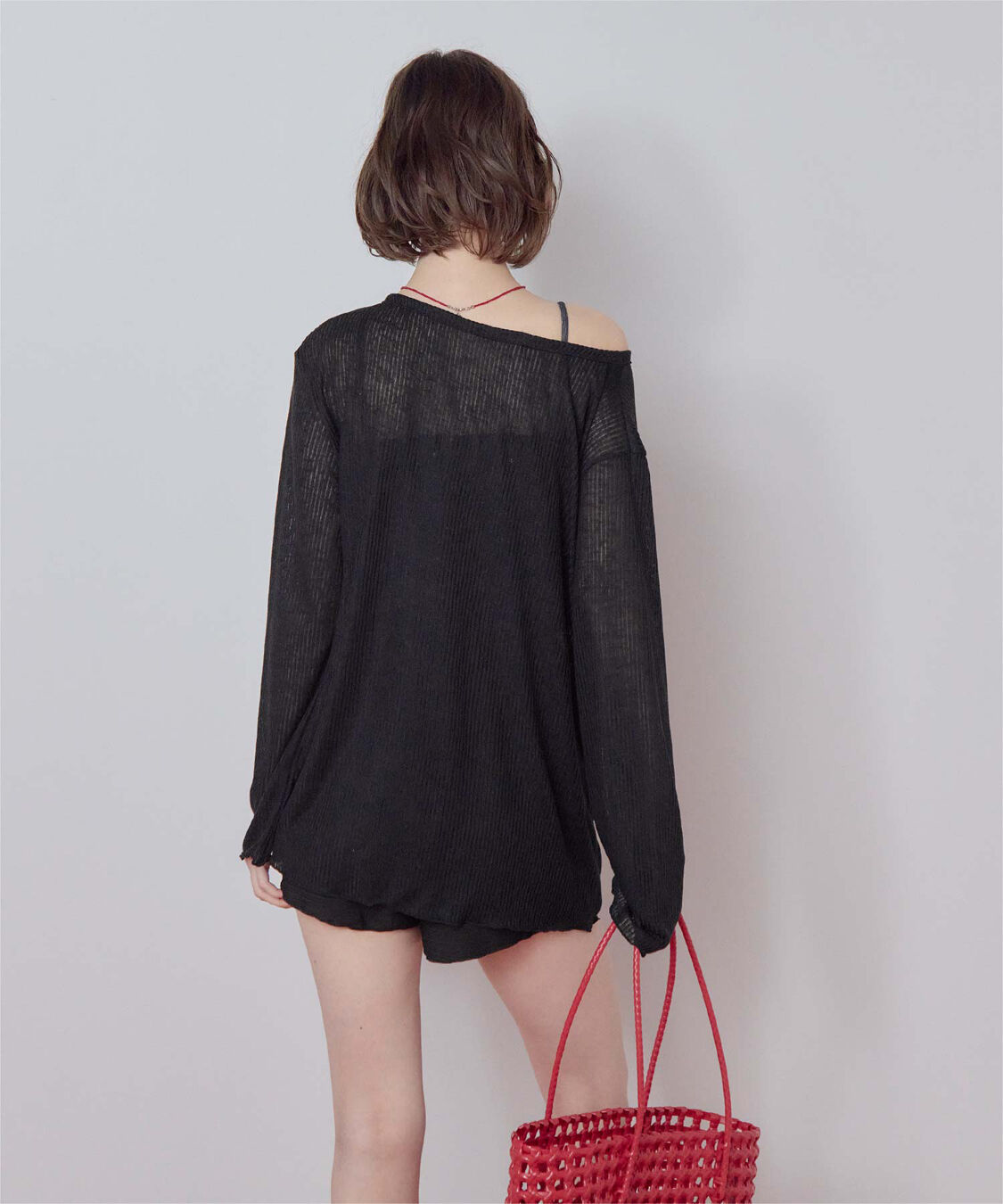 SEA DRESS「4点セット/長袖トップス付シャーリングビキニ&times;ショートパンツ/水着」|ビキニ|