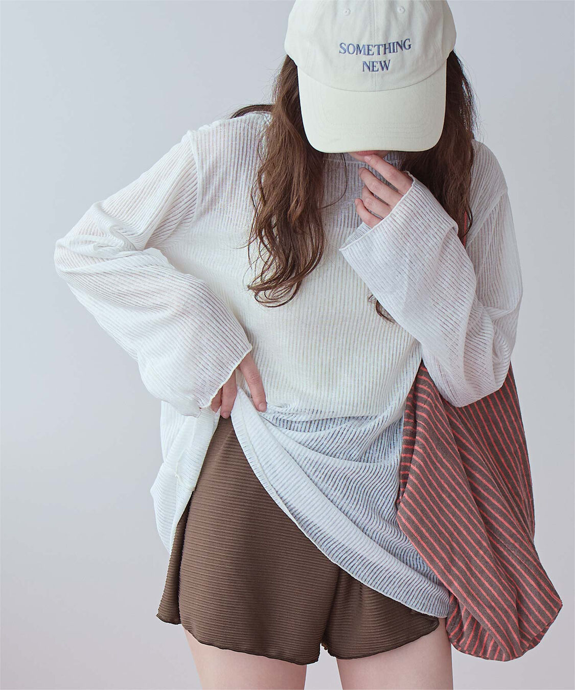 SEA DRESS「4点セット/長袖トップス付シャーリングビキニ&times;ショートパンツ/水着」|ビキニ|