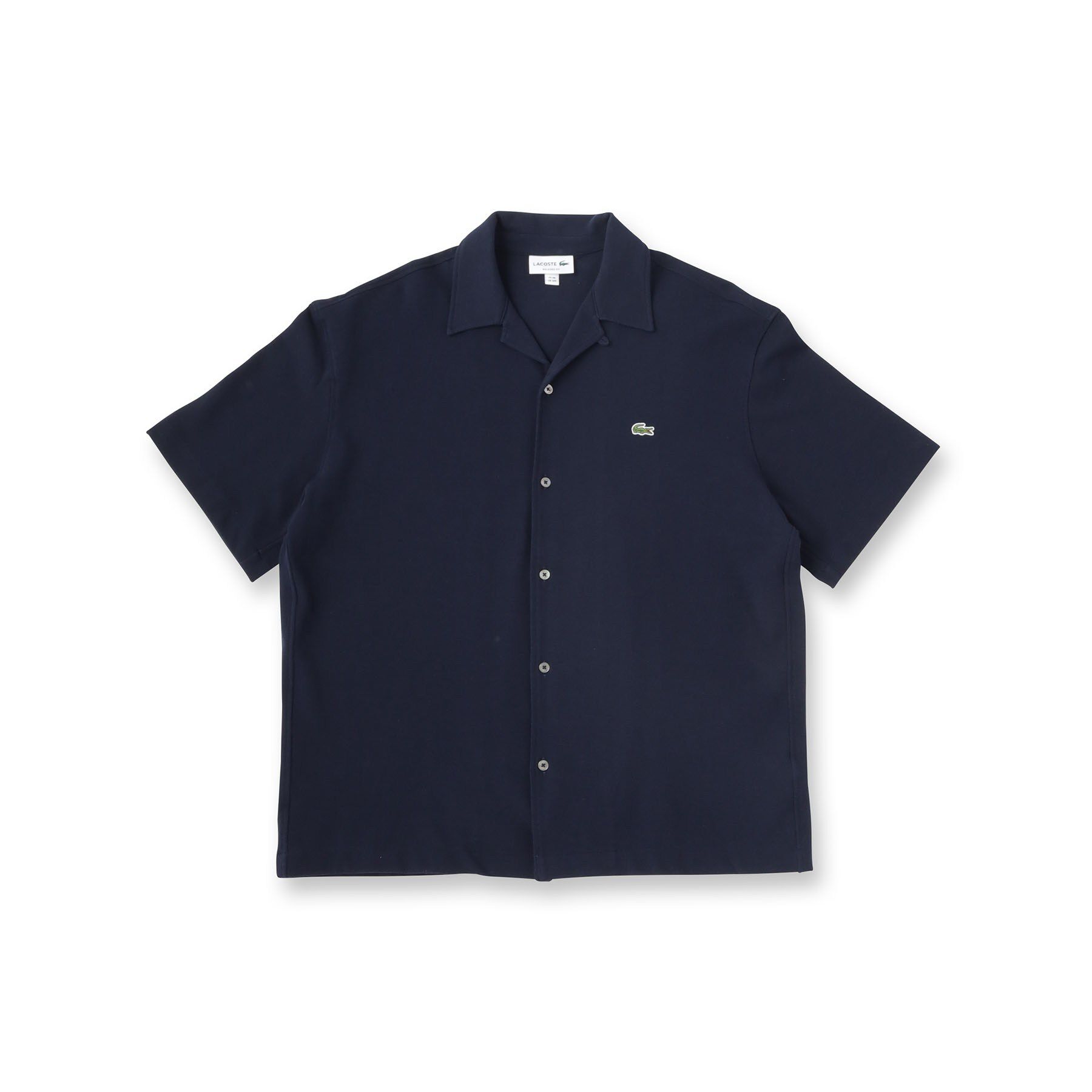 DRESSTERIOR「LACOSTE（ラコステ）WOVEN SHIRT｜Tシャツ」|ポロシャツ|ネイビー(094)