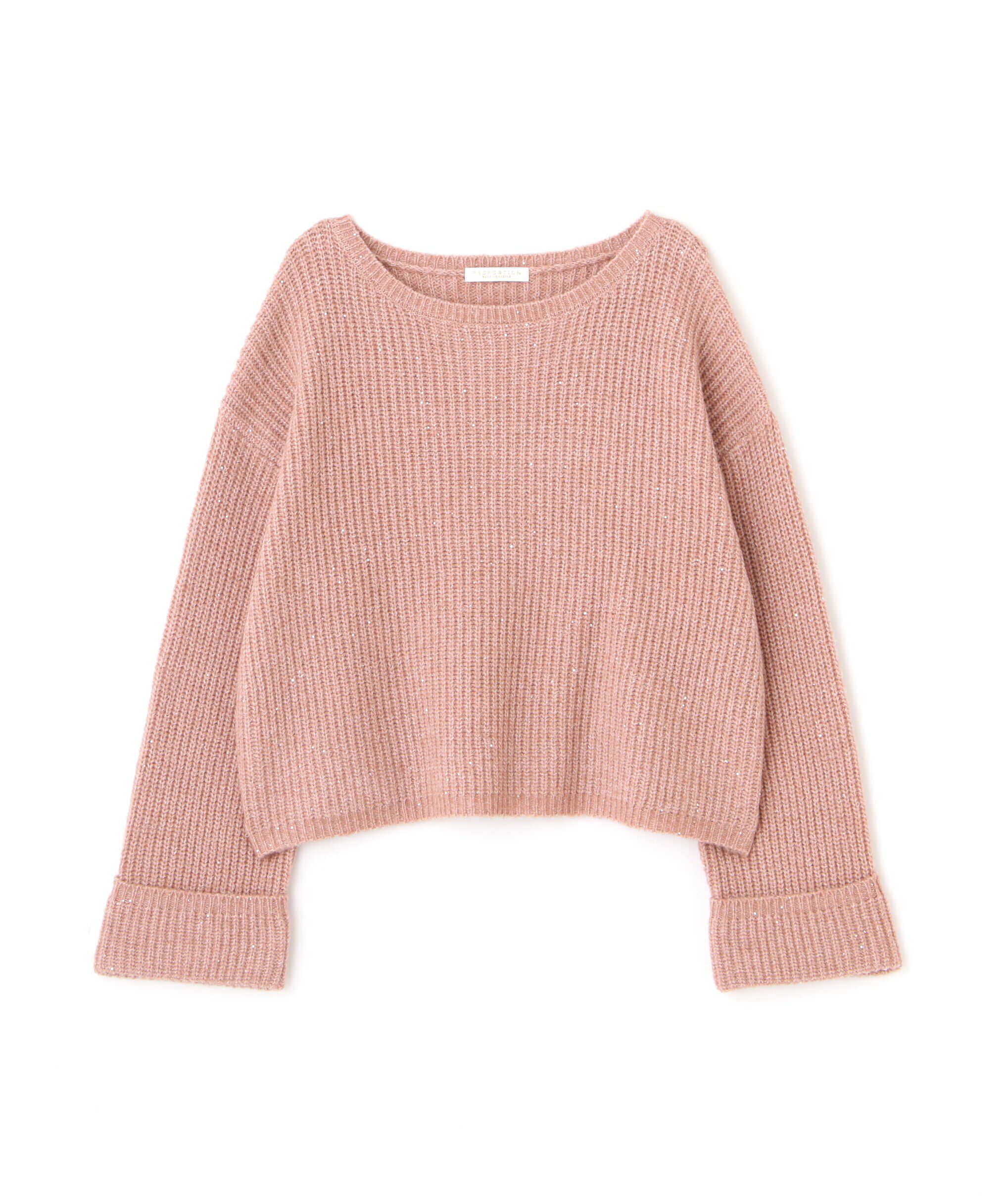 PROPORTION BODY DRESSING「スパンコール畦ニット WEB限定カラー：ブルー　24AW」|ニット・セーター|
