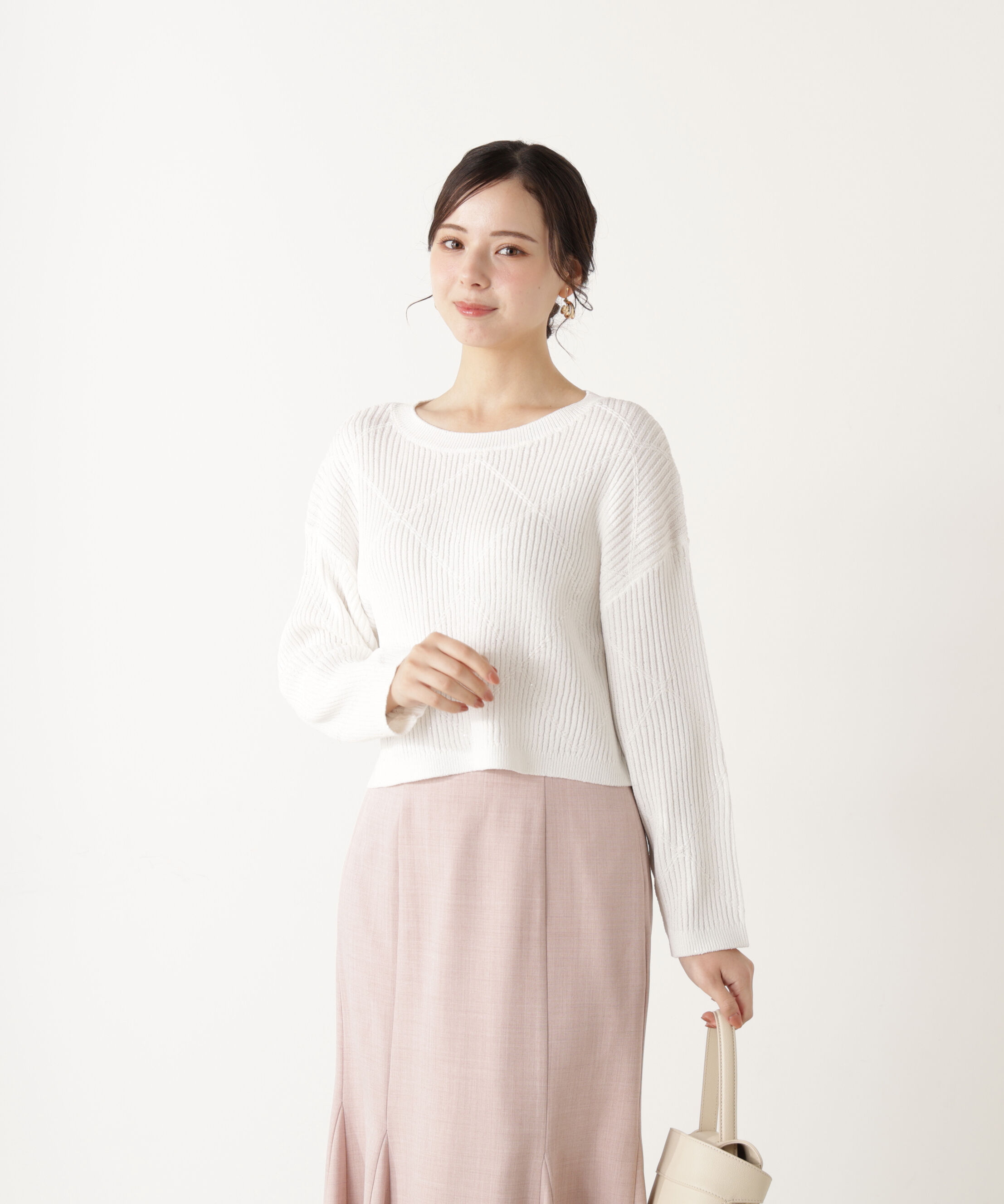 PROPORTION BODY DRESSING「ラメ入りアイレットボクシーニット」|ニット・セーター|