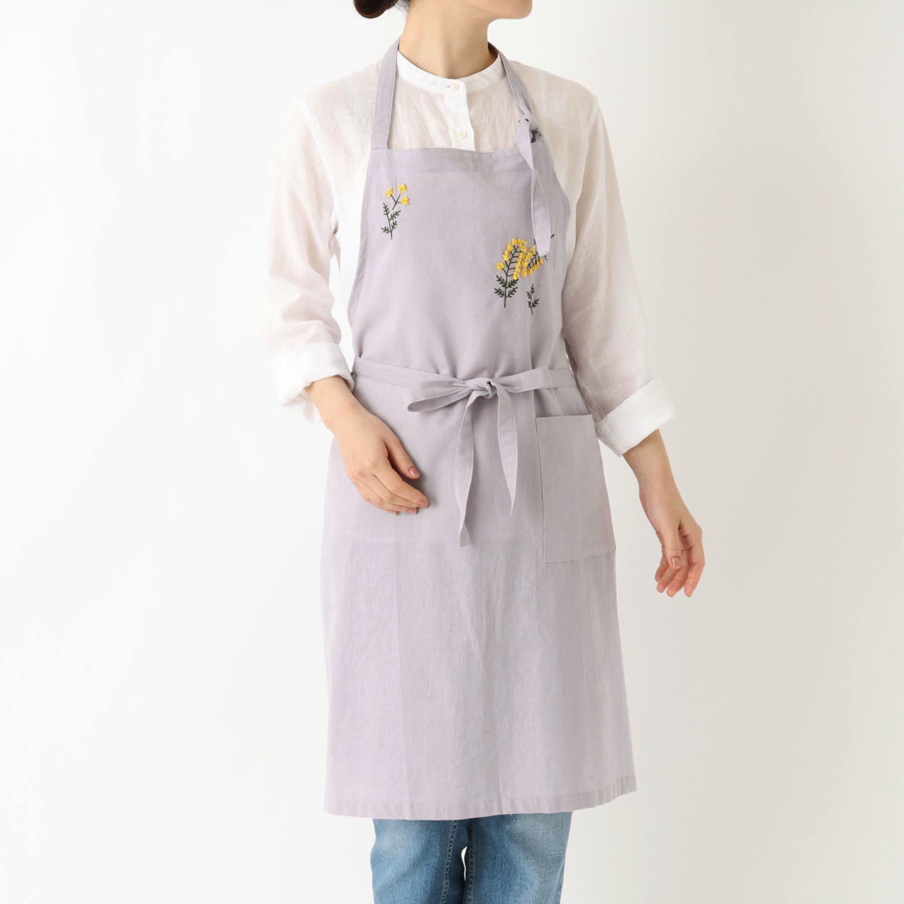 212 KITCHEN STORE「刺繍フラワー ミモザ フルエプロン LPU ＜212Kオリジナル ＞」|食器・キッチングッズ|その他