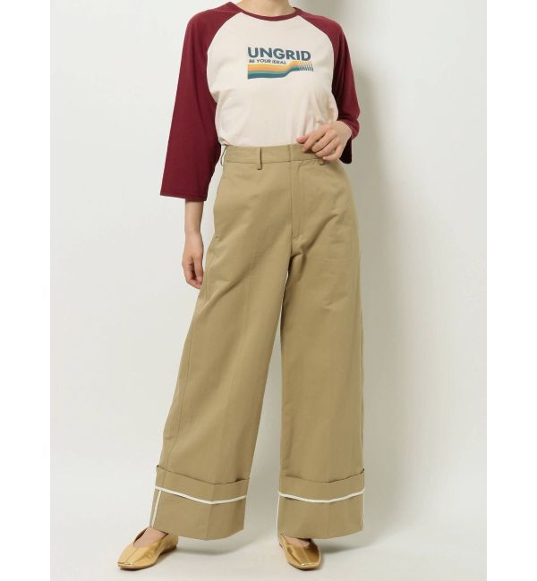 Ungrid「ロールアップワイドチノパンツ」|チノ|