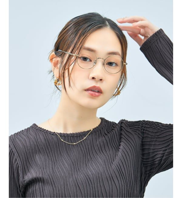  「[黒石奈央子さん ｺﾗﾎﾞ] Zoff｜Naoko Kuroishi メガネ | クラウンパント 伊達・度付き レンズ交換券付」|メガネ|ゴールド